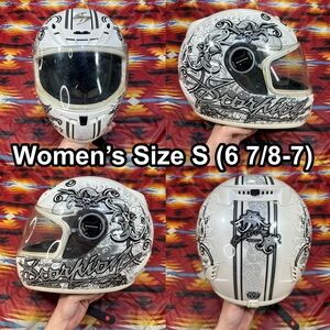 Scorpion EXO-400 ANN Spring Chamel Black Womens Small 6 7/8 - 7 Full Face Helmet